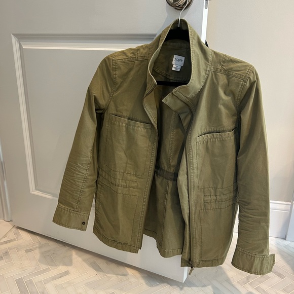 Olive green jcrew jacket - like-new condition - Picture 1 of 3